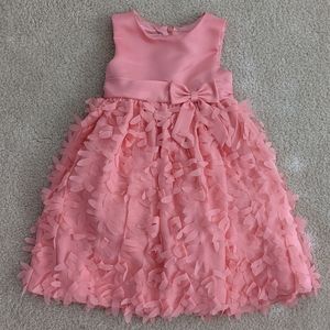 Toddler Coral Satin Dress